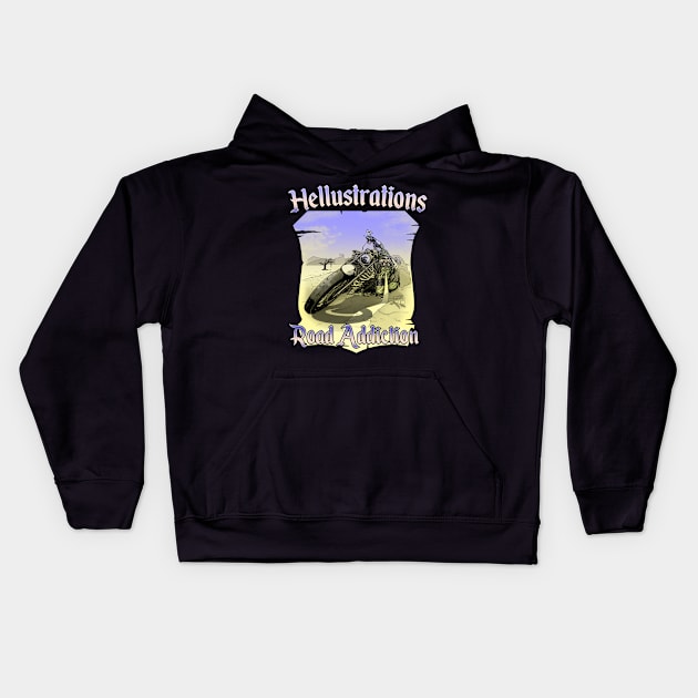 Road Addiction Kids Hoodie by Hellustrations